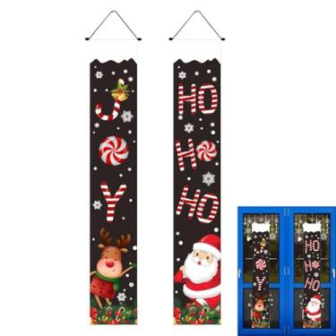 Imagem de Decorações de porta de Natal | Placas de varanda externa - com letras de desenho animado ornamento de festival para restaurante, jardim, portão, entrada, café, pátio, garagem