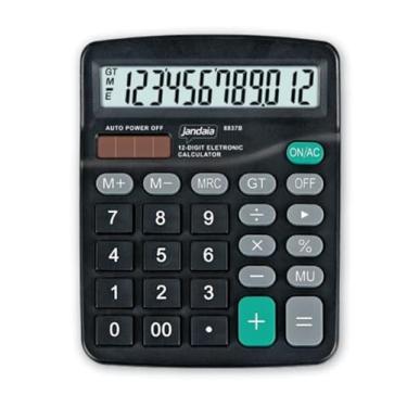 Imagem de Jandaia - Calculadora Mesa 12 Dígitos Pequena - Solar + Pilha