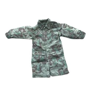 Imagem de YIJU Casaco curto de mangas compridas em escala 1/6, estilo retrô, para bonecos masculinos de 30 cm (12 polegadas).