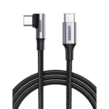Imagem de UGREEN Cabo USB C para USB C de ângulo reto, cabo de carregamento rápido de 100 W tipo C de 90 graus compatível com iPhone 15/15 Plus/15 Pro, MacBook Pro 2022, iPad Pro 2022, Dell XPS, Samsun