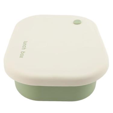 Imagem de Cryfokt Caixa Versátil de Recipiente de Almoço de Silicone Com Design de 4 Compartimentos, Tampa Selada à Prova de Vazamento para Piquenique de Viagem de Trabalho (Verde)