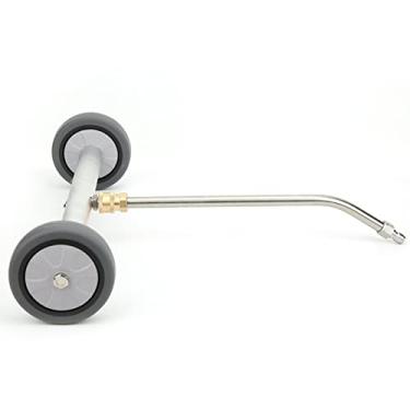 Imagem de Acouto Limpador de Vassoura Com Funções Duplas para Lavagem Sob Pressão do Material Rodante do Carro, Inclui 2 Hastes e 4 Bicos de Aço Inoxidável