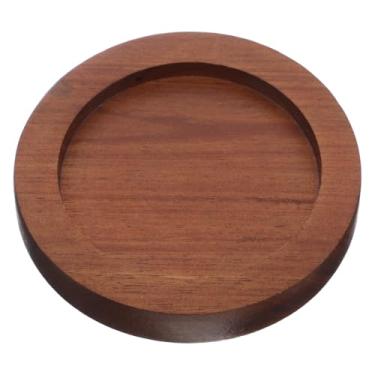 Imagem de LOGOFUN Acacia Wood Spice Grinder Tray with Round Base Manual Salt Pepper Mill Holder for Kitchen Bottle Storage