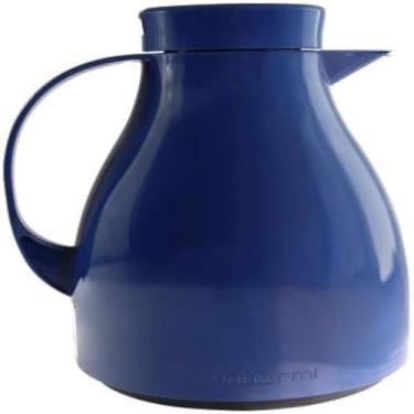 Imagem de Garrafa Termica Bule C/Gatilho 1,0 Litro Cafe - Azul Claro