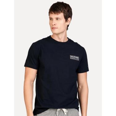 Imagem de Camiseta Tommy Hilfiger Masculino Regular Printed Badge Color Azul Marinho-Masculino