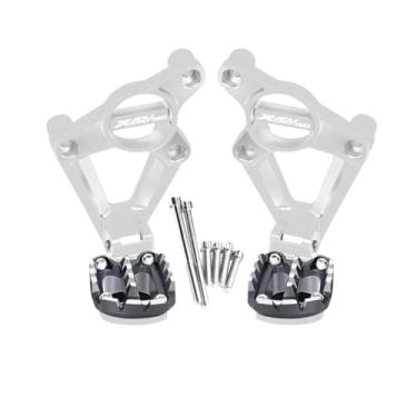 Imagem de Anti-derrapante Pedal Traseiro, Apoio Para Os Pés Dobrável, Apoio Para Os Pés Do Passageiro Para XADV XADV 750 2017-2019 2020(Silver Grey)