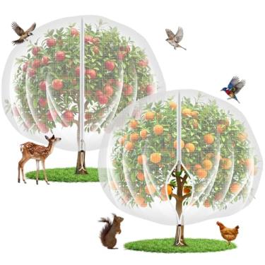 Imagem de Mydrissu Grande rede para árvores frutíferas com zíper e cordão, rede de insetos de jardim, proteção de plantas de malha fina para evitar pássaros, esquilos, veados, saco de insetos para tomate