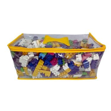 Imagem de Blocos de Montar Didáticos 512 peças Casa Brinq, Amarelo