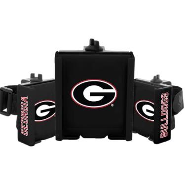 Imagem de DESERT FOX GOLF Carrinho de celular para fãs do Georgia Bulldogs - Suporte de telefone e acessórios para carrinho de golfe - Presente de golfe oficialmente licenciado