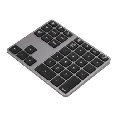 Imagem de Luqeeg BT308 Teclado Numérico de 35 Teclas Mini Teclado Sem Fio Compatível Com 5.0, Ultrafino de Liga de Alumínio para/Mac OS (Cinza Ferro)
