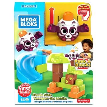 Imagem de Bloco de Montar Fisher Price Tobogã Pinguim ou Urso Panda - Fisher-Pri