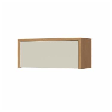 Imagem de Armário Aéreo Geladeira Nesher Condessa Com 1 Porta 80 Cm Carvalho Com Branco