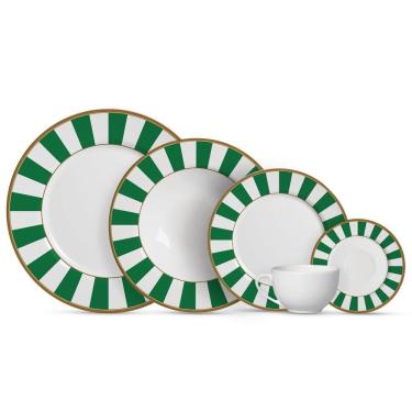 Imagem de Aparelho De Jantar 30 Pçs Stripe Verde Alleanza