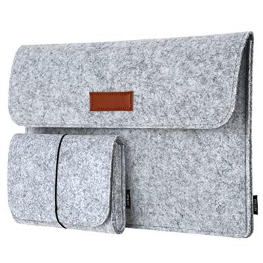 Imagem de Capa de Mangueira Feltro 13 3 Polegadas Estojo Transporte Bolsa Protetora com 4 Compartimentos e Bolsinha para Ultrabook Notebook Air Pro