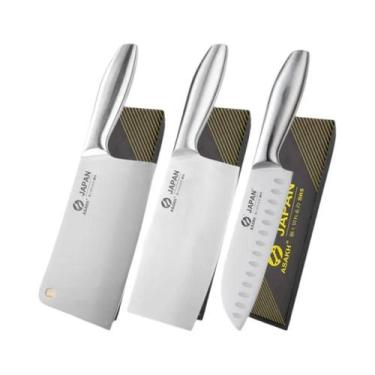 Imagem de Conjunto De Facas De Cozinha Em Aço Inoxidável, Faca De Chef, Cutelo, 