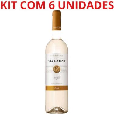 Imagem de Vinho portugues via latina verde azal 750ml branco kit com 6