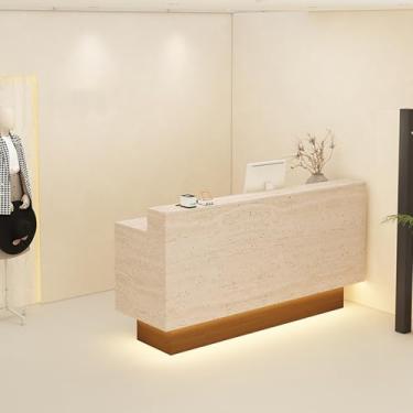 Imagem de Recepção de recepção, recepção pequena, balcão de varejo, recepção, balcão de recepção, balcão de recepção, balcão de recepção com balcão, mesa de recepção pequena, balcão de loja, recepção em pé