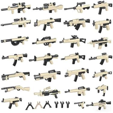 Imagem de HIMIRICH Pacote de armas militares, conjunto de armas de brinquedo militar para blocos de construção clássicos, combinação de acessórios do exército da Segunda Guerra Mundial, compatível com as