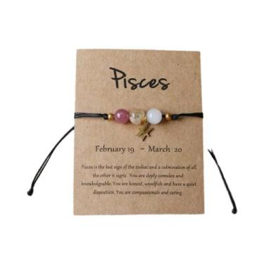 Imagem de Pulseira Do Zodíaco Para Mulheres: Áries, Touro, Gêmeos, Câncer, Leão,