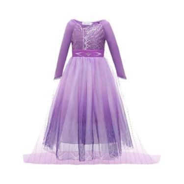 Imagem de Vestido De Princesa Frozen Elsa Anna Para Meninas, Fantasia Infantil P