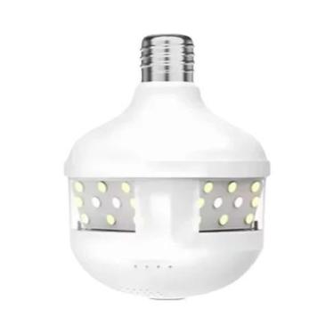 Imagem de Câmera Lâmpada WiFi E27 4MP Com Visão Noturna Colorida, Áudio Bidireci