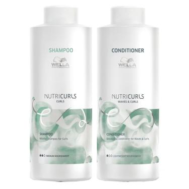 Imagem de Wella NutriCurls Shampoo 1000ml e Condicionador 1000ml