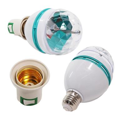 Imagem de Lâmpada De Luz Rgb Giratória Para Festa Bar Palco Bivolt Led Econômico