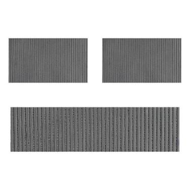 Imagem de Conjunto 3 Tapetes Cozinha Banheiro Compacto Passadeira Duna - Tokdeca