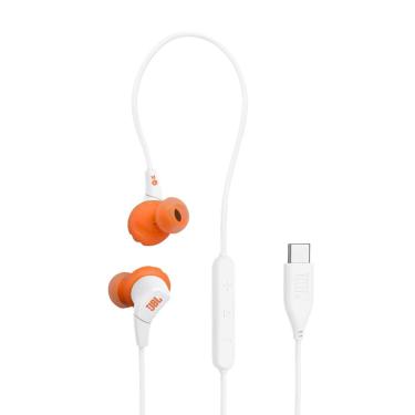 Imagem de Fone de Ouvido JBL Endurance Run 3 Com Fio USB-C IP65 Microfone FlipHook Branco
