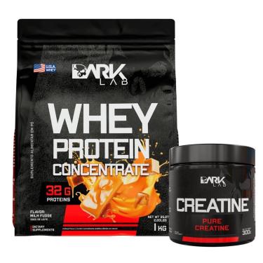 Imagem de Whey Concentrado 1kg e Creatina Pura 300g Dark Lab-Unissex