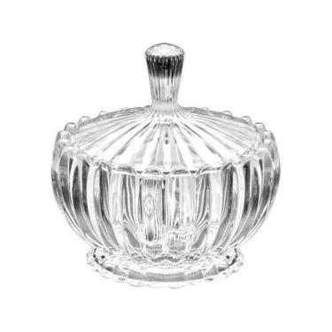 Imagem de Potiche Baleiro Decorativo Cristal Com Tampa Para Armazenar Bala Docin