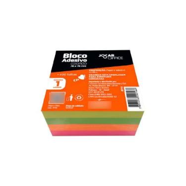 Imagem de BLOCO ADESIVO CUBO COLORIDO 76MMx76MM 400F UND JOCAR OFFICE
