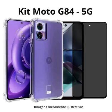 Imagem de Película Privacidade Fosca Anti Espião para Moto G84 + Capinha Transpa