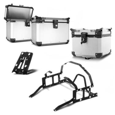 Imagem de Kit Completo de Baús Super Adventure Dl 650 2014 À 2017, ALUMÍNIO ESCO