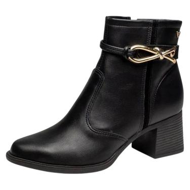 Imagem de Bota Feminino Leve Salto Bloco Enfeite Metalizado Mississipi