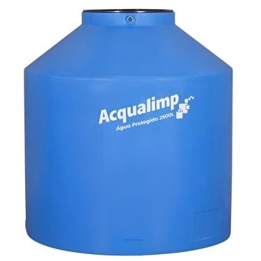 Imagem de Caixa D`água 2500L em Polietileno 701223 Água Protegida com Tampa Click 60cm Acqualimp