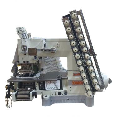 Imagem de Máquina de Costura Industrial Elastiqueira 12 Agulhas Cilíndrica para Lastex 220V Yamata