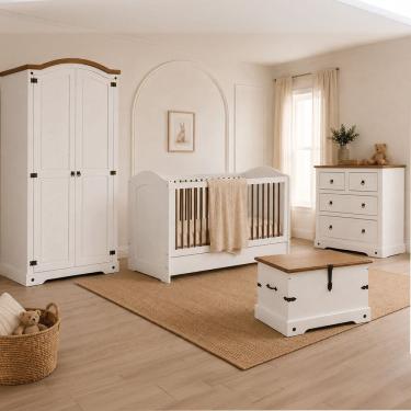 Imagem de Quarto Baby Compacto Smile com Baú Creme/Carvavlho