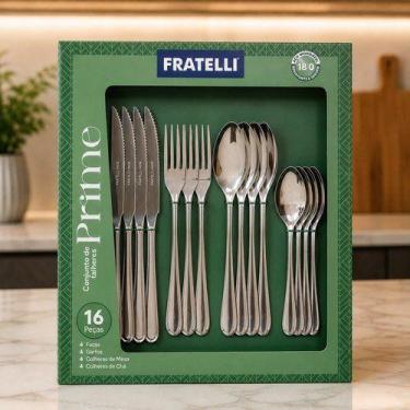 Imagem de Conjunto Talheres Jantar 16 Pecas Aco Inox Alta Qualidade Resistente -