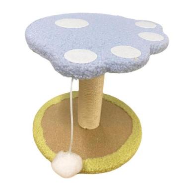 Imagem de Arranhador De Gatos C/ Brinquedo Poste Sisal Natural Decorativo Cor:Az