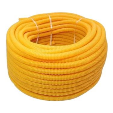 Imagem de Conduite Corrugado Amarelo 3/4" 50 metros DINOPLAST - NoBrand