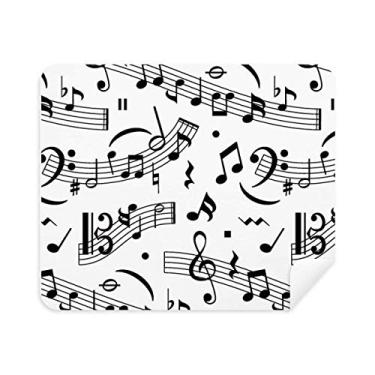Imagem de Pano de limpeza de notas musicais e barras, 2 peças, tecido de camurça