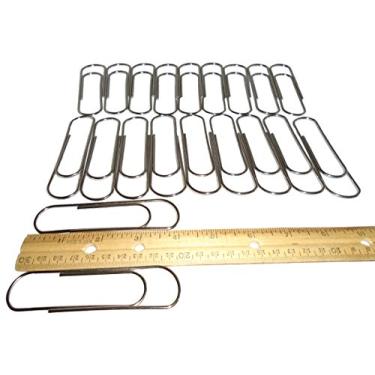 Imagem de Butler in the Home 10,16 cm Mega Grande Grande Grande Presilhas de Papel Gigante Grande Mega Pacote com 25 Mega 100 mm, Prata