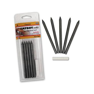 Imagem de Fastcap Refil de lápis Fatboy, inclui apenas 5 Lds pretos e 3 borrachas