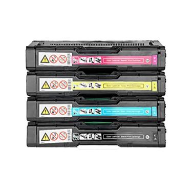 Imagem de Para Ricoh Cartuchos De Toner Preto, Ciano, Magenta, Amarelo E Magenta (4-Pack) |Funciona Com AFICIO SP PC301W PC300W PC301SF MC250FWB 4-pack