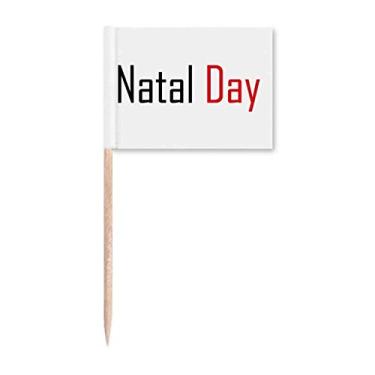 Imagem de Celebrate Christmas Day Canadense Blessing bandeiras de palito de dente marcador para decoração de festa