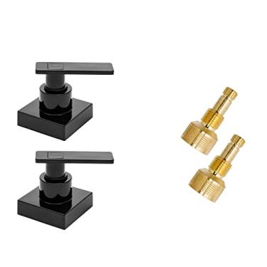 Imagem de Kit 02 Acabamento C73 Preto Registro Pressão Fabrimar