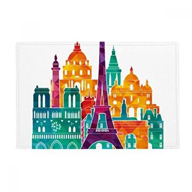 Imagem de DIYthinker Castelo Paris França Torre Eiffel Tapete antiderrapante Tapete para porta de banheiro