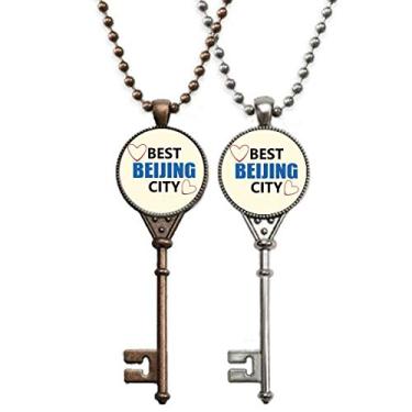 Imagem de OFFbb-USA Placa de Pequim Art Déco Presente Fashion Chaveiro Colar Pingente Joias Decoração de Casal