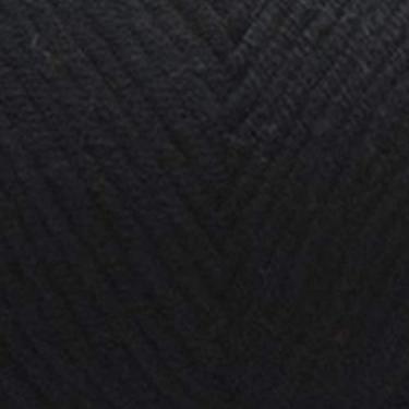 Imagem de Grey990 1,2 mm fio de lã de algodão macio tricotado à mão crochê DIY para tricô suéter cachecol chapéu -100 g/bola preta